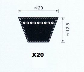 Creautz, приводной ремень, сечение 20 (vblx20)